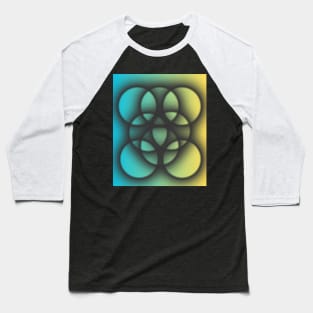 Crazy Colored Circles Baseball T-Shirt